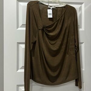 Good American Shimmer Asymmetrical Neck Top